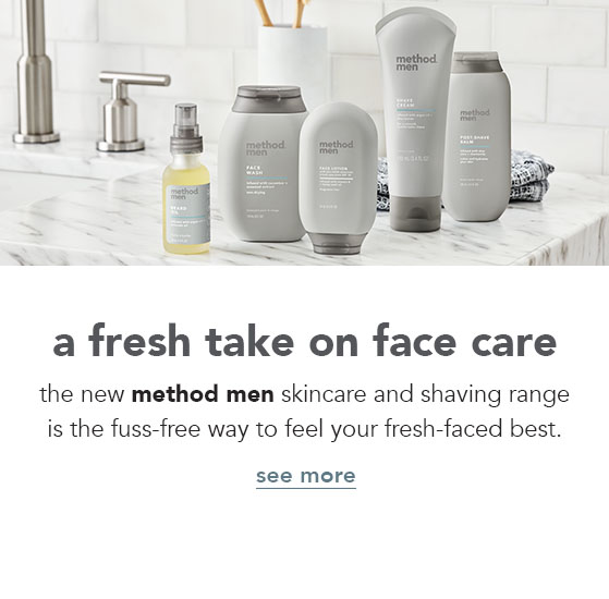 men's grooming teaser collection of face care products